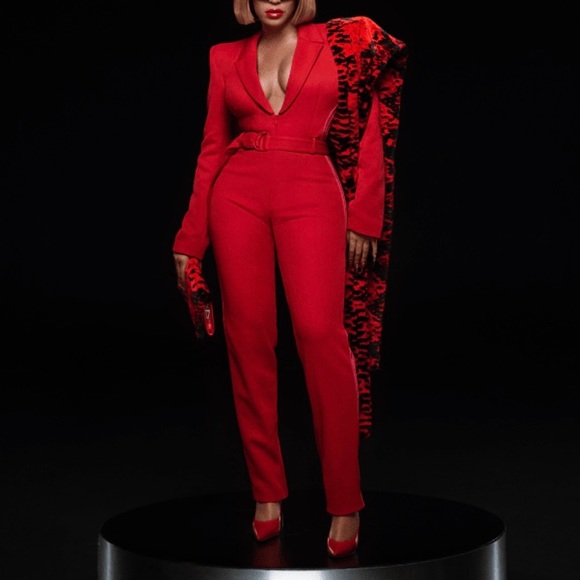 ivy park jumpsuit 3.0 red